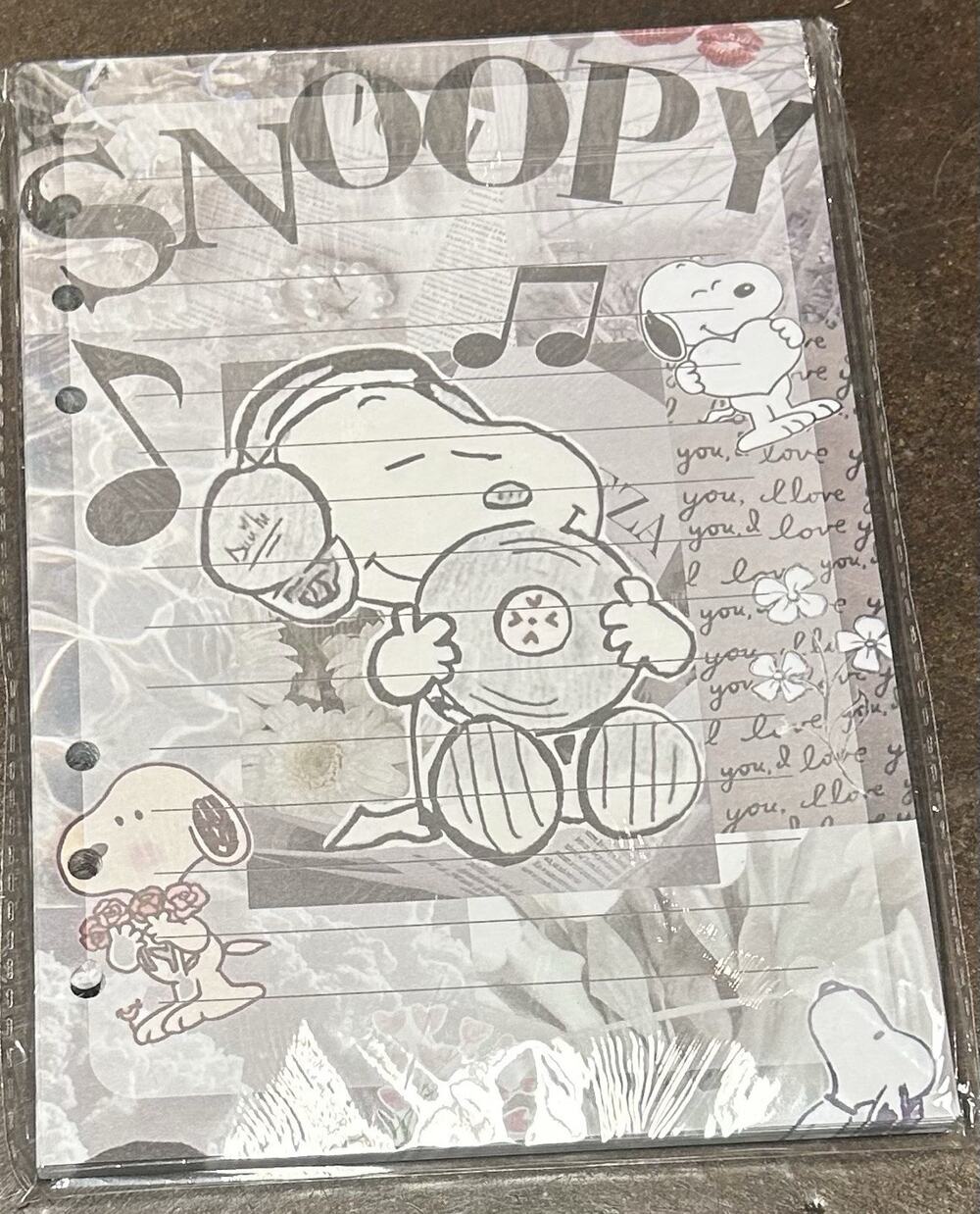 Snoopy Size A5 Refill Paper (50 Sheets)